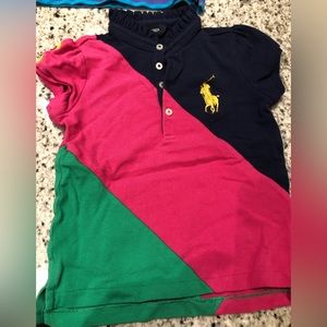 2 polo shirts 4T one Ralph Lauren one Tommy